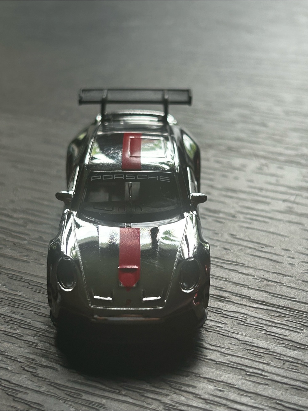 Race Car Toy - Silver with Red Stripe